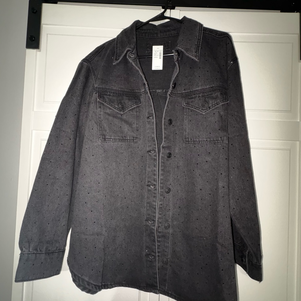Black Denim Oversized Jacket